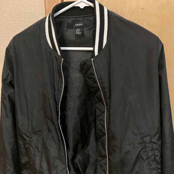 “No thanks” bomber jacket forever 21 size medium - Picture 2 of 3